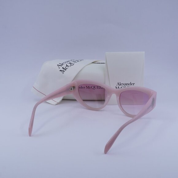 Alexander McQueen AM0377S 003 Sunglasses Pink Cat Eye Frame, Pink Lenses - Picture 11 of 11